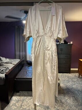 NWT Reformation Hedi Silk Dress- Ivory
